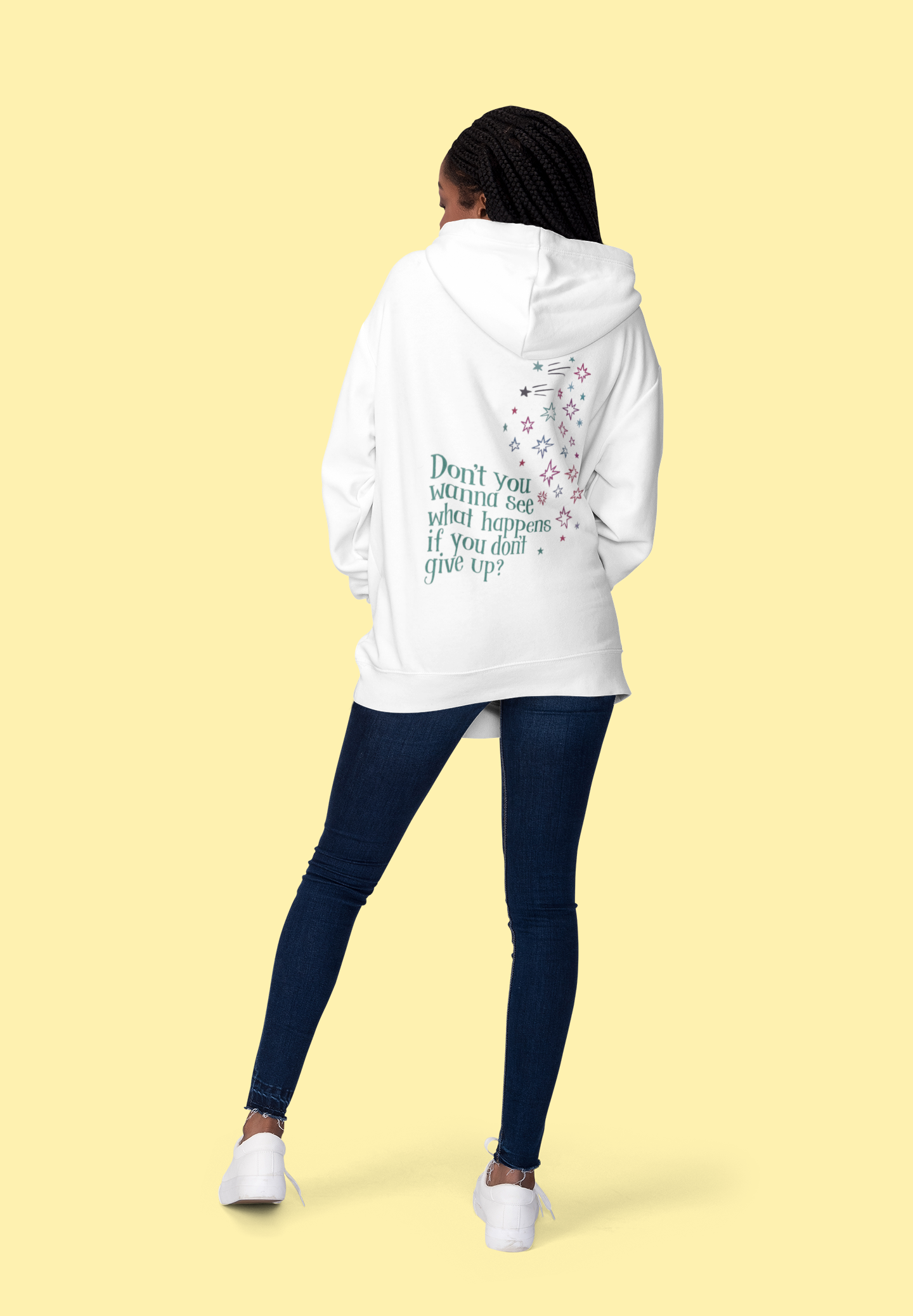 Nightbirde “Don’t You Wanna See What Happens If You Don’t Give Up?” Heavyweight Unisex Pullover Hoodie