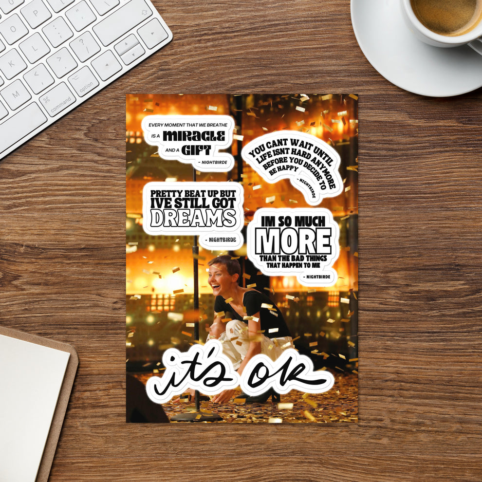 Inspirational Nightbirde Sticker Pack – Motivational Quotes & AGT Mome ...